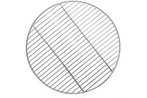 KHIRONHIVE Rundes Grillgitter aus Edelstahl, für Outdoor-Camping, Kochen, Grill, Backblech, 30 cm/35 cm/40 cm Durchmesser, langlebige geschweißte Konstruktion, gleichmäßige Erwärmung (35 cm)
