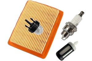 HURI Luftfilter + Zündkerze + Primer Pumpe + Benzinfilter passend für Stihl FS120 FS200 FS250 FS300 FS350 FS400 FS450 BT120 BT120C FR350 FR450# 4134 1410 300