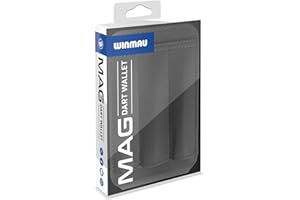 WINMAU Mag Dart Wallet - Supporto magnetico per freccette, con supporto per cellulare, supporto compatto per 1 set di freccette e 2 set di volette, disponibile in nero, accessorio ideale