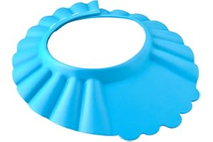ISO TRADE Duschmössa barn badmössa justerbar 13–15 cm öron- och ögonskydd universell 1835, färg: blå