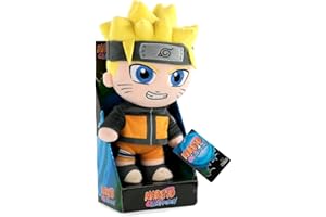 Barrado Zabawki pluszowe z serialu Naruto, 25 cm, Naruto, Kakashi, Sasuke, Kurama, edycja kolekcjonerska, miękkie i wysokiej jakości (25 cm, Naruto w pudełku)
