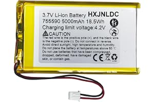 DC 3,7 V 5000 mAh 755590 Uppladdningsbart litiumpolymerbatteri Lämpligt för att ersätta inbyggda 2-trådsbatterier i 3,7–5 V e