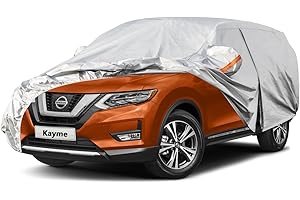 kayme Bâche Voiture Étanche Respirante Compatible avec 2001-2024 Nissan X-Trail, 6 Couches Housse de Protection Voiture Extérieur, Contre Pluie Soleil Poussière avec Zip et Doublure en Coton.