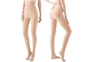 Arkim Collant Termici Donna Calze Termiche Donna invernali, collant felpati donna effetto velato trasparente collant foderati in pile