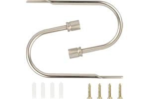 TAIYOU 2 Piezas Alzapaños Cortinas Metal Gancho Sujeciones Cortinas Ganchos Cortina Alzapaños Decorativos para Oficina Dormitorio Sala de Estar Cuarto de Baño Comedor Café Plata Cabeza Cilíndrica