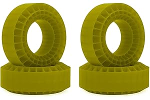 RXZIXYL 1.9'' Tires Soft Silica Gel Anti Foams Insert 108x42mm for 1/10 RC Crawler Rigs TRX4 SCX10 III CJ-7 Capra BRX01 TF2 GEN8 (Soft Green 4pcs)