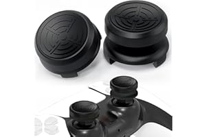 TEUVO FPS PS5 Thumb Grips Caps - PS4 Controller Thumbstick Grips to Help with Aim, PS5 Controller Thumbstick Caps 2 Sets Silicone Joystick Accessories, Reduce Thumb Fatigue Improved Comfort & Accuracy
