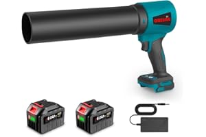 ONEVAN Turbo Gebläse Akku, 648km/h Bürstenlos Turbo Fan Luftgebläse mit 2 6.0Ah Akkus und Ladegerät, Blaskraft 2 KG, Elektrische Handgebläse Bläser, Wehende Blätter, Schnee, Schotter