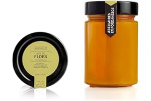 ABELLAIRES EMPORDANESOS Miel cruda de Flores Cremosa. Origen Alt Empordà, Cataluña, España | 100% natural, artesana y sin pasteurizar. Miel directa del apicultor. (Tarro cristal 440 gr.)