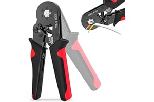 Herbst Pinza Crimpatrice Capicorda 0,25-6mm², Pinza Crimpatrice 0,25-6mm² Cricchetto Esagonale per Capicorda Isolati non Isolati