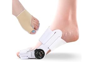 SHUYAN JIAO Hallux Valgus Korrektur Set für Herren und Damen, Ballenzeh-Korrektor für große Zehen Hallux Valgus Schienen Verstellbarer Knopf Schienen [1x], Zehenspreizer [2x] Befestigungswinkeln für Zehen (1)