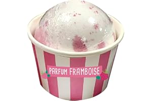 French Tendance Bombe de Bain Moussant Carnaval Effervescente – Bain Relaxant et Hydratant – Parfum Framboise Exotique – Effet Pétillant et Mousse Abondante – Soin Bien-être – 50g