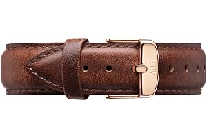 Daniel Wellington Classic St Mawes, Montre Marron/Or Rose Bracelet, 20mm, Cuir, pour Hommes