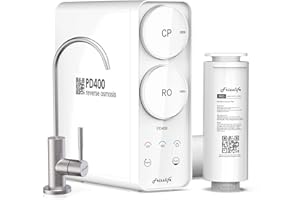 Frizzlife Sistema di osmosi inversa - filtrazione dell'acqua potabile senza serbatoio, Quick Twist Under Sink RO Filtro - 1,5: 1 puro：drenare - Ridurre TDS, Compact Footprint