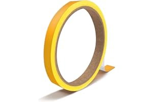 Greenstik Materials 3mm x 10m Self Adhesive Coloured Vinyl Pinstripes Car, Vehicle Graphics & Detailing (Pinstripe Yellow 3mm)