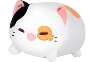 Mewaii 8'' Soft Small Fish Specks Plush Pillow Stuffed Animal Squishy Pillow - Fluffy Cuddle Plush Toy for Adults, Girls and Boys for Kids, Small Fish Spotted Cat, 8in/20cm