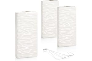 ‎COM-FOUR com-four® 3x Luftbefeuchter Heizung - Heizkörper Luftbefeuchter mit Wellenmuster - Heizung Wasserverdunster aus Keramik im modernen Design (weiß - Wellen)