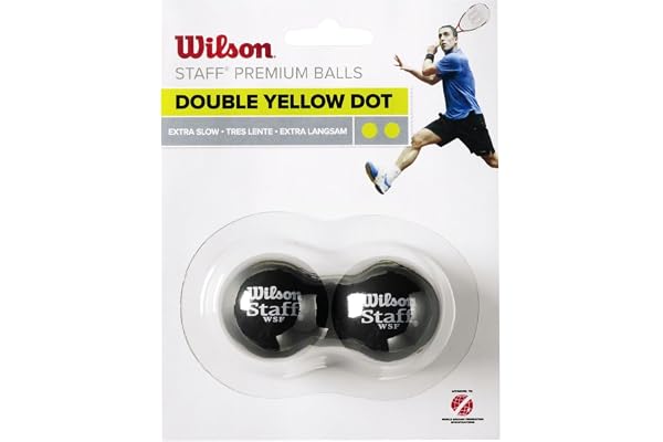 Wilson WRT617000 Balle de Squash, Staff, 1 Pièce, Bleu, Noir
