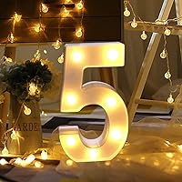 Balloonistics LED Marquee Number Light Sign For Party Family Wedding Decor Walls Hanging (Number