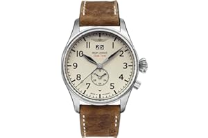 Iron Annie Automatyczna kontrola lotu ze skórzaną bransoletką, brązowy/srebrny, klasyczny