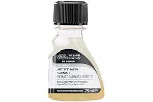 Winsor & Newton 2621737 Künstler.Satinfirnis, Firnis mit UV-Schutz für Ölgemälde, 75ml Flasche