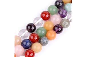 GEM-INSIDE CREATE YOUR OWN FASHION Verschiedene Edelsteine, natürlich, mehrfarbig, aus Halbedelsteinen, runde Perlen für Schmuckherstellung, 6 mm, Multicolor 12mm, 12 mm