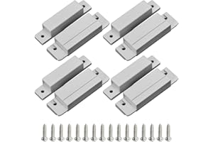 GUUZI 4 Juegos MC-31B Blanco Sensor Magnético Interruptor de Alarma de Sensor de Contacto de Puerta NC-NO Cableado de Montaje en Superficie