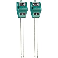 Royal Gardineer Bodenfeuchtigkeitsmesser: 2er-Set 3in1-Kombi-Bodenmessgerät für Pflanzen (Pflanzen Feuchtigkeitsmesser)