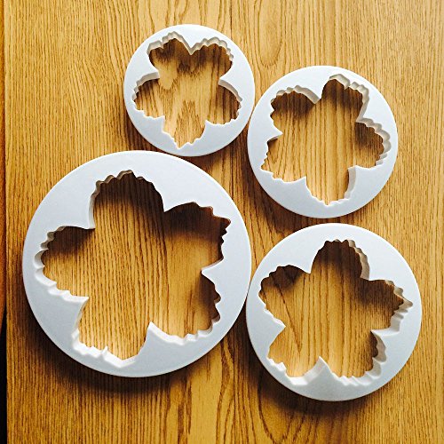 GOOTRADES 4 Stk Pfingstrose Blütenblatt Form Cutter Fondant Kuchen Zucker Paste Icing Schneidwerkzeug - 2