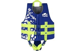 Gogokids Kids Swim Vest with Dual Adjustable Strap, Toddler Swim Vest for Kids 20-30-40-50-60 lbs, Child Swim Jackets for 2,3,4,5,6,7,8 Years Boys Girls