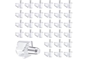 XINSHENG 80Pcs Shelf Support 5mm Stud Pegs Plugs Metal Kitchen Shelf Supports Bracket Pins for Cabinet Glass Shelve Wardrobe
