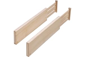 INTERDESIGN iDesign Ekologiczny organizer do szuflad drewnianych, dzielniki wysokie, naturalny