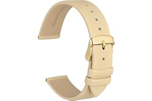 WOCCI Cinturini per Orologi Eleganti, Vera Pelle, Fibbia in Acciaio Inossidabile, 8mm 10mm 12mm 13mm 14mm 16mm 18mm 20mm 22mm