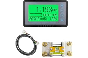 Nimomo Battery Monitor, TF03K Indicatore della Batteria Tester di capacità della Batteria 350A Contatore di Coulomb Misuratore di capacità Indicatore di Tensione Misuratore di Corrente Modello