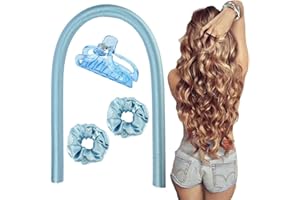 WINOK Hitzeloses Lockenstab Stirnband, DIY hitzeloses Locken, keine Hitze Locken Seidenband Lockenwickler Schlafen weiches Stirnband Welle Haar Lockenwickler DIY Haar Styling Werkzeuge für lange Haare