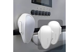 COODY Child Safety Oven Door Lock, 2 Pack, Heat-Resistant 3M Adhesive Lock, Easy to Install, Oven Lock for Childproofing (2 x White)