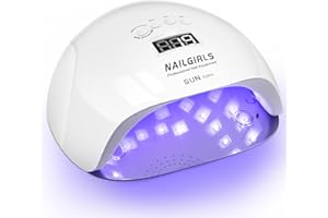 NAILGIRLS UV LED Nail Lamp, 150W Gel Polish Nail Dryer, 4 Timer Presets, Auto Sensor, Detachable Base, Nail Art Tools for Fingernail