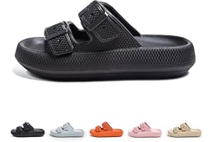 CHAGOO Cloud Sliders, Cozislides Pantuflas Mujer Hombre Cloudy Super Suave Antideslizante Cojín Zapatillas Verano Sandalias con Doble Hebilla