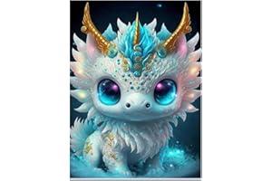 Tomoyuki 5D Diamond Art Painting Kit, DIY Diamond Painting Pictures, Diamond Rhinestone Crystal Cross Stitch Painting Painting by Numbers for Children Adults Home Wall Decoration (B-Lion)