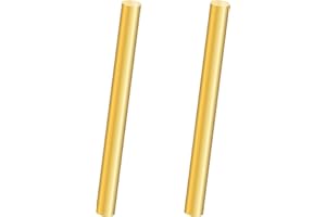 LAVMHAB Asta rotonda in ottone, 8 mm x 200 mm, barra rotonda in ottone massiccio, per fai da te (2 pezzi)