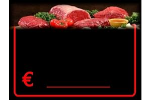 ETICHETTESEGNAPREZZIPERALIMENTI 30 SEGNAPREZZI PLASTIFICATI"LA MACELLERIA" 8,3x11,3 cm (supporti non inclusi)