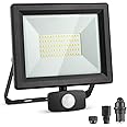 lNGRIKT 50W Security Lights with Motion Sensor, Super Bright 5000 LM PIR Flood Light, IP65 Waterproof LED Sensor Floodlight Outdoor, 6500K Cool White Without Cable, Perfect for Pathway Garage Garden