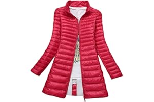 PEUIGNAO Chaqueta Plumas Ligeros Mujer Largo Plumifero Ultraligero Mujer Invierno Plumífero Ligero Anorak Mujer Plumon Puffer Down Jacket Plumiferos Largos Abrigo Cazadora Plumas Pluma Mujer Plumones Parka