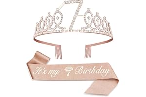 teokyat Geburtstagskrone Mädchen - Geburtstag 7 Jahre Mädchen, 7 Jahr Geburtstagskrone, Prinzessin Krone, Prinzessin Krone Geburtstag Stirnband für Geburtstag