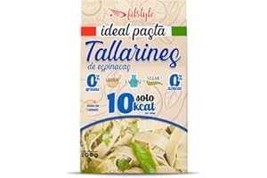 FITstyle Pasta Konjac Tallarines de Espinacas 200g | Pasta sin hidratos | Saciante y sin calorías | Ideal para dietas y perder peso | Apto para dietas Keto y Paleo