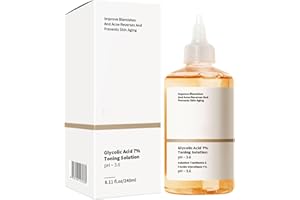 ARTIFUN 240ML Glycolic Acid 7% Toning Resurfacing Solution for Blemishes and Acne,Glycolic Acid 7% Toner, Skincare Hyaluronic Acid Serum,Hydrates and Reduces Skin Blemishes (1PCS)