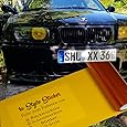 Scheinwerfer Folie Nebelscheinwerfer-Folierung ORANGE US-Style Car Angel Eyes E36 E46 Lichter Auto Tuning