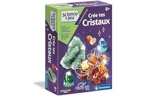 Clementoni | Science & Jeu – Crée tes Cristaux pour Enfants 8 Ans+ | Kit Scientifique avec Alun, Tubes et Lunettes | Expériences de Chimie à Réaliser à la Maison | Activité Ludique et Pédagogique