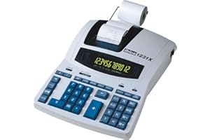 IBICO Rexel IB404009 Tischrechner 1231X mit Netzanschluss, 230 x 300 x 75 mm, negative Zahlen in rot, Zweifarbige Anzeige, lichtgrau/blau