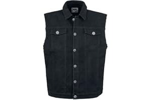Black Premium by EMP Herren schwarze Jeansweste